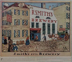 Colonial Philadelphia Scene Original Oil Painting of  Three Crowns Inn