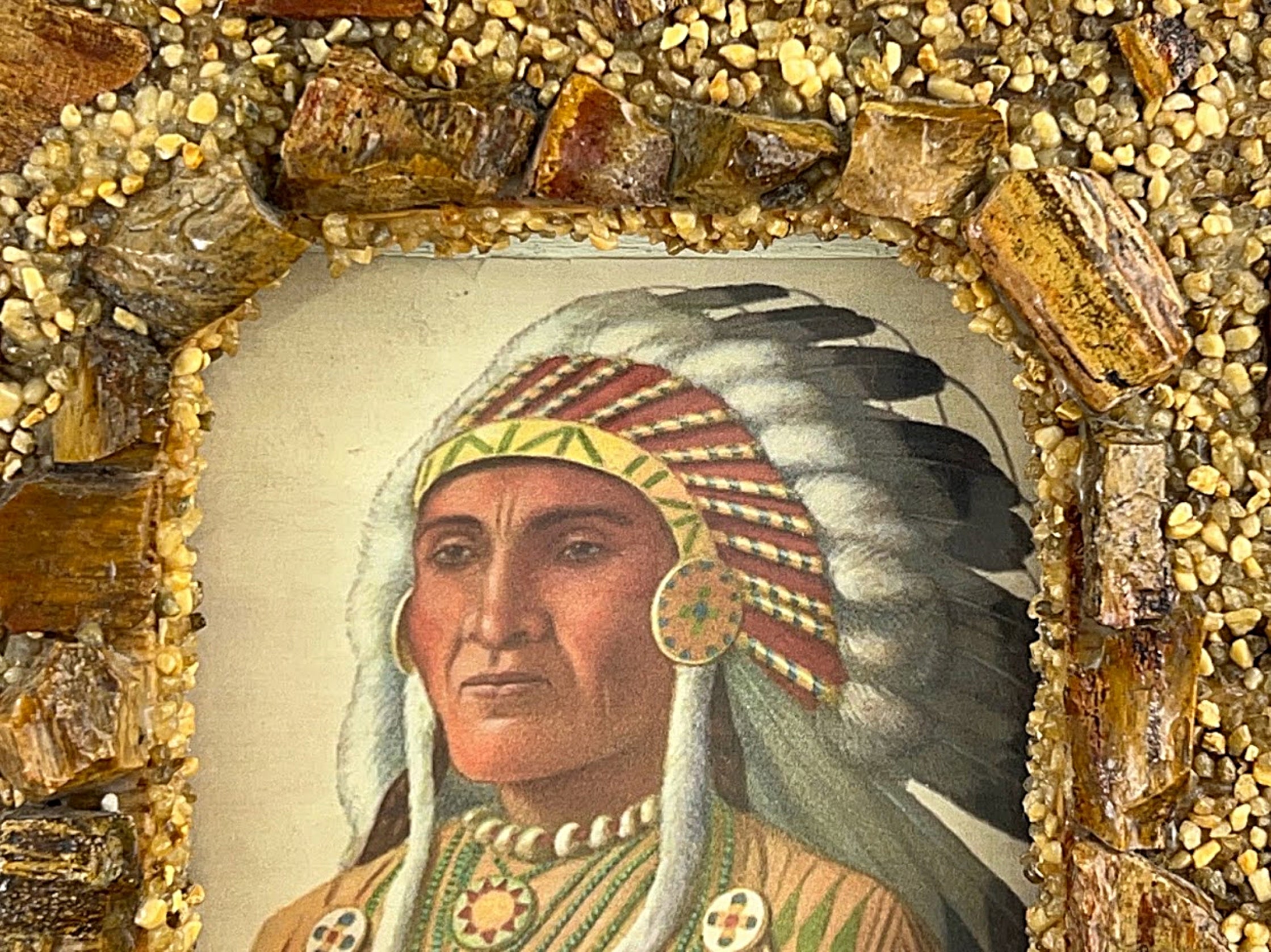 Antique Seaside Seashell Beach Picture Frame
