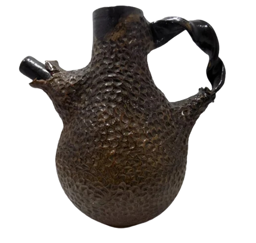 Brutalist Design Art Pottery Pitcher by  Eugenia Meltzer