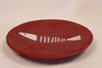 Cherry Red Art Glass Plate