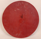 Cherry Red Art Glass Plate