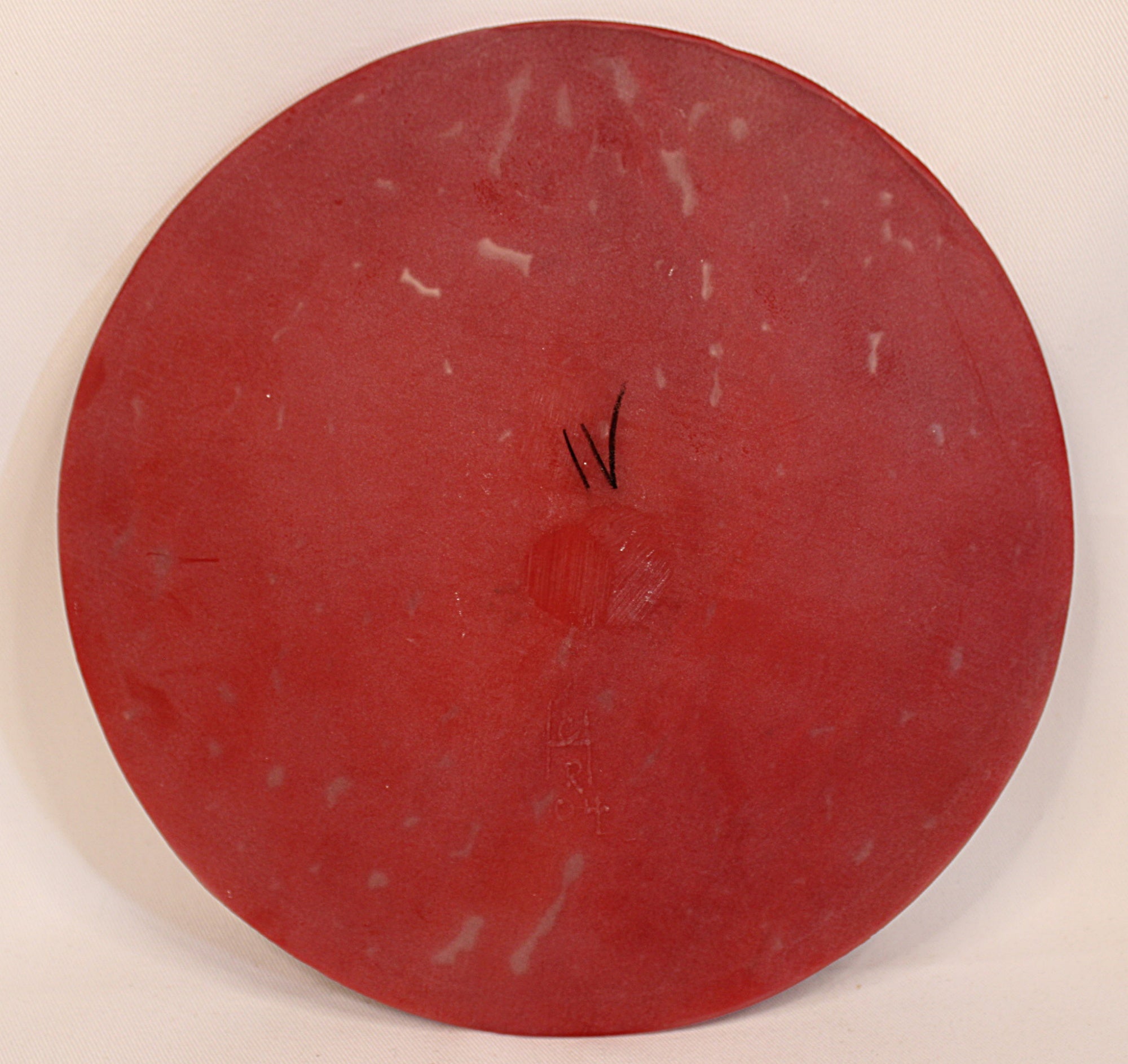 Cherry Red Art Glass Plate
