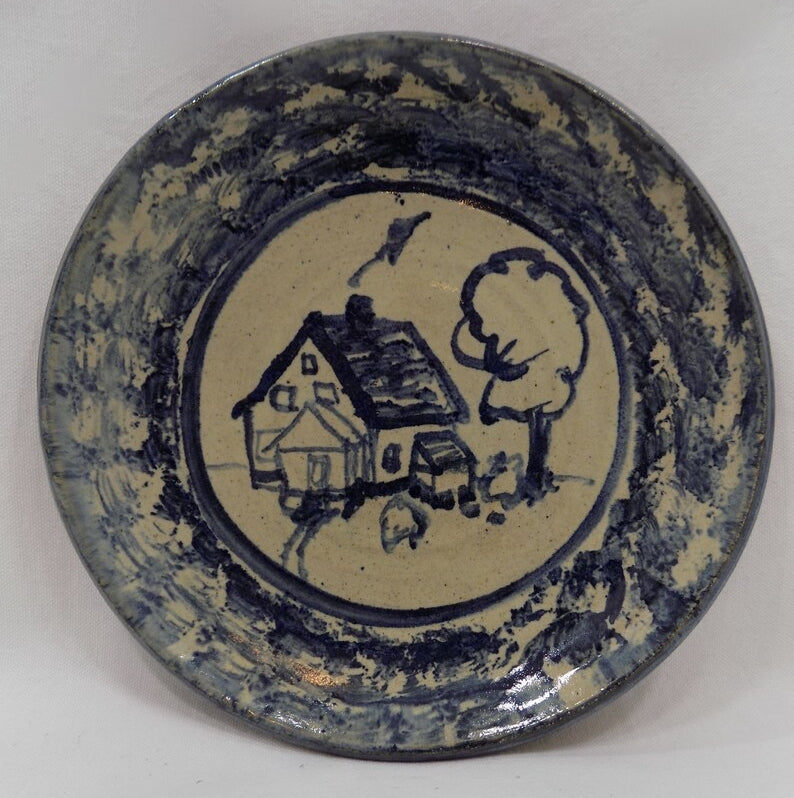 CAROL BERHORST 1991 Country Pottery Dish Full Front of Dish