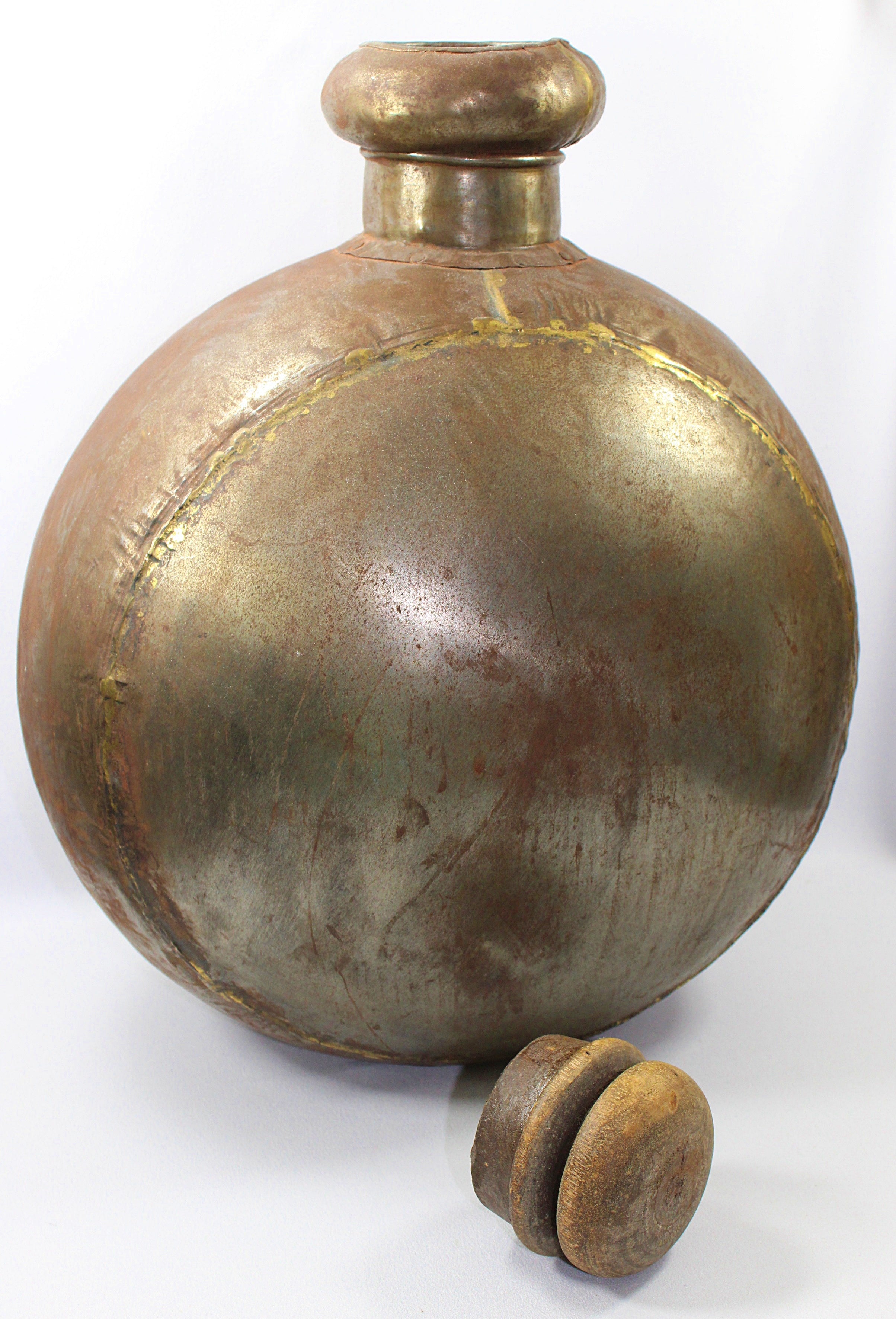 Rustic Large Brass Bottle
