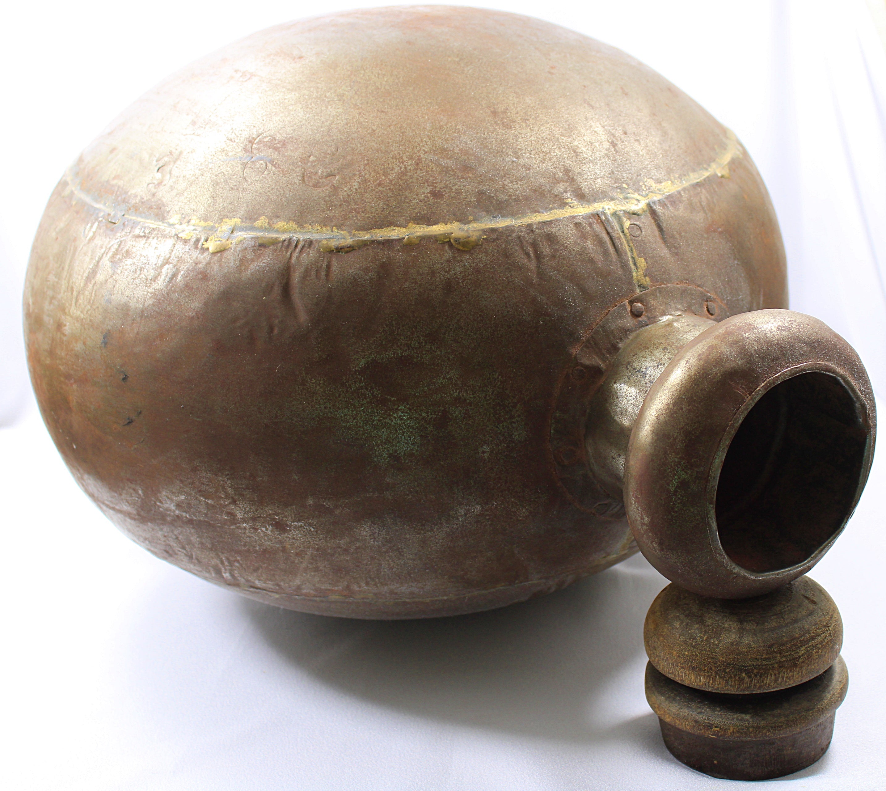 Rustic Large Brass Bottle