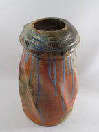Studio Pottery Vase With Drip Glaze