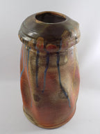 Studio Pottery Vase With Drip Glaze