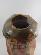 Studio Pottery Vase With Drip Glaze