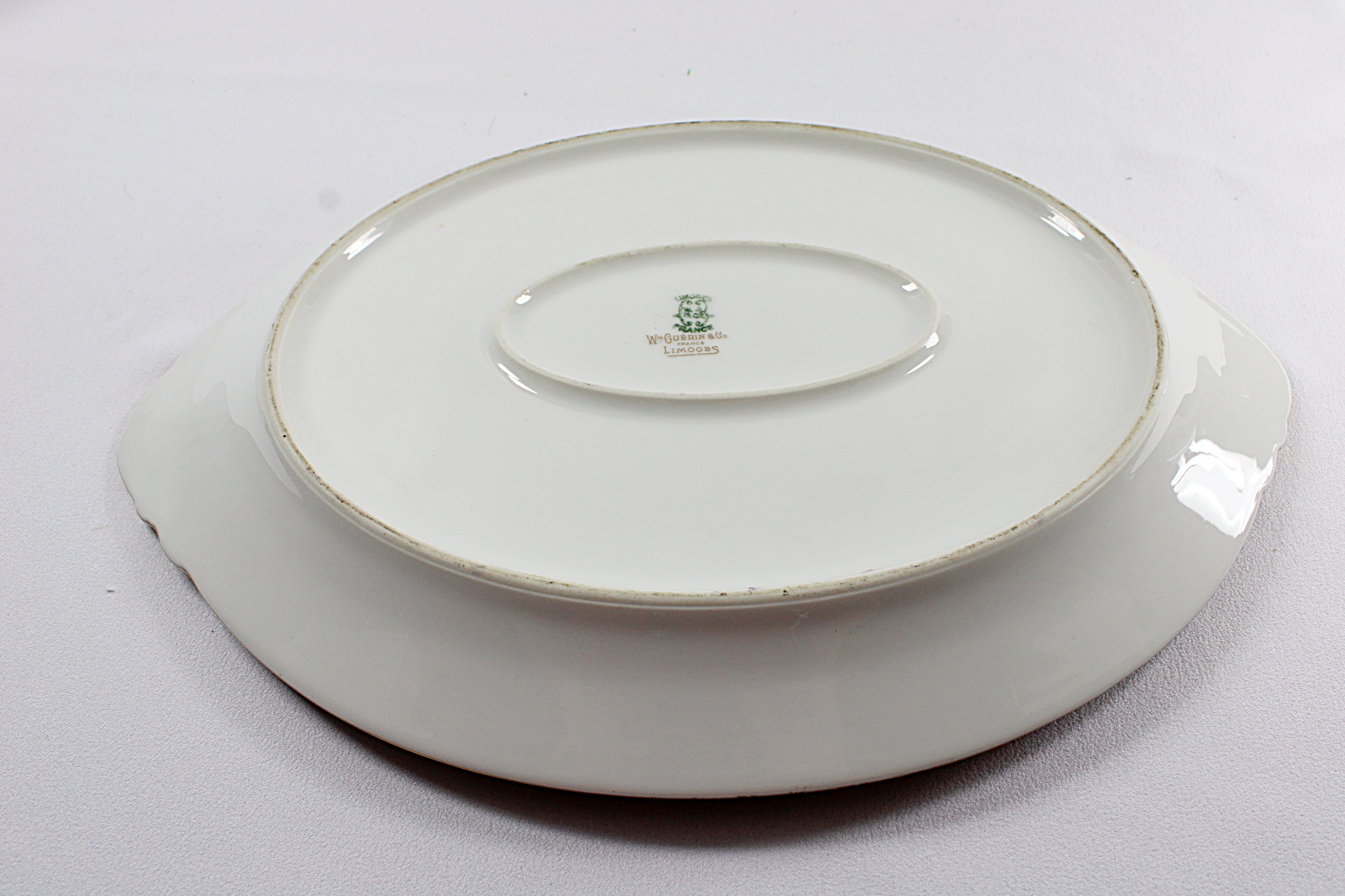 French Porcelain Gold Trim Antique Limoges Platters