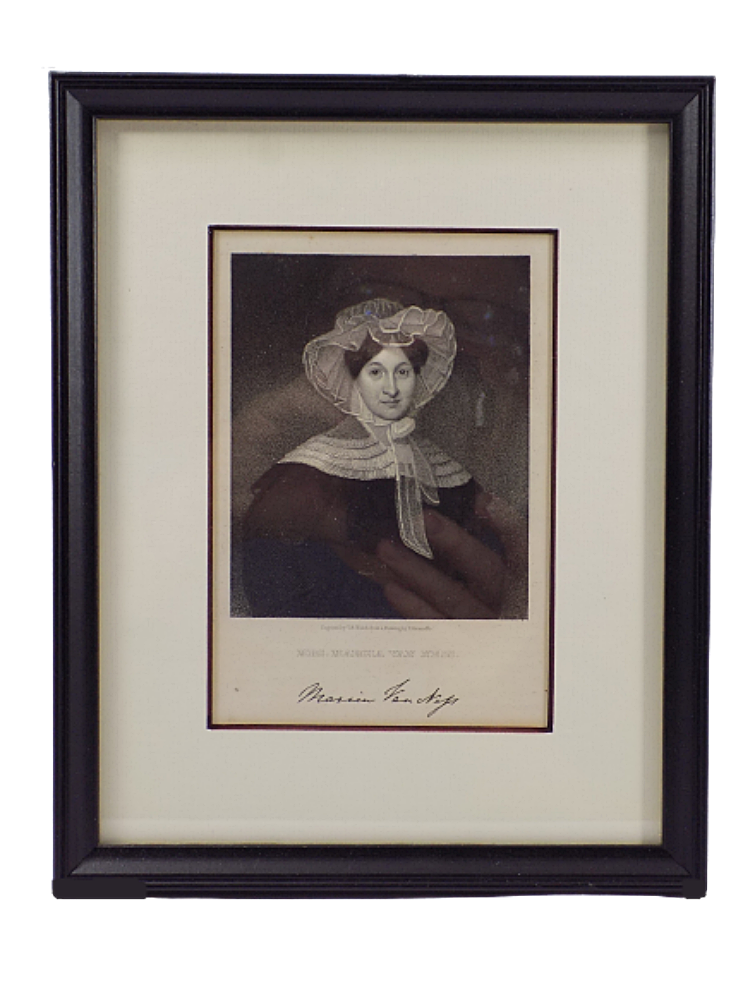 Marcia Van Ness Historical Antique Steel Engraving