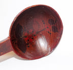 1800s Wooden Ladle Painted and Carved