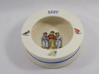 Adorable Vintage Baby Pottery Bowl  Made in Czechoslovakia