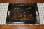 DeWitt Clinton  Albany to Schenectady Steam Train Tole Painted Tray