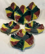 Six Leaf Plates by Mangum Pottery