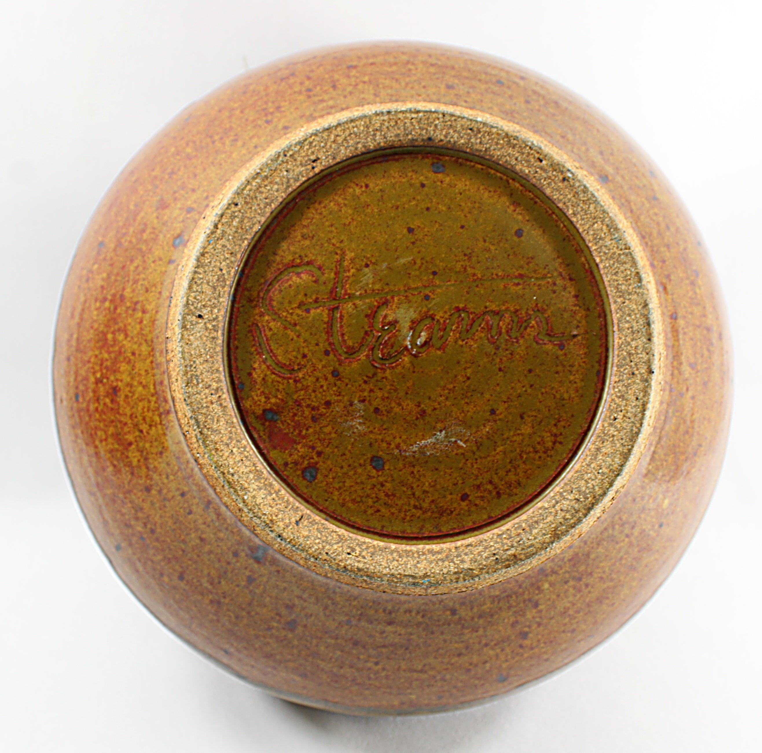 Studio Art Pottery XL Weed Pot Signed Stearns