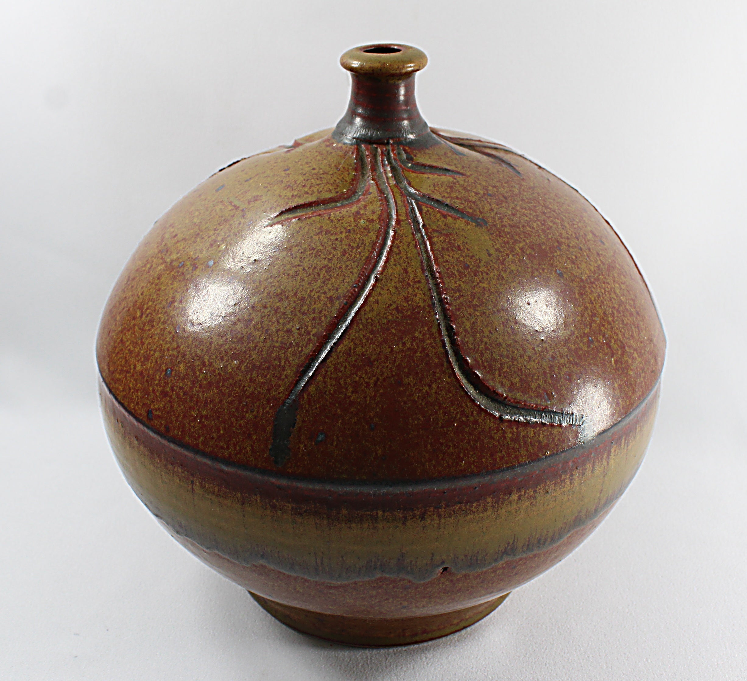 Studio Art Pottery XL Weed Pot Signed Stearns