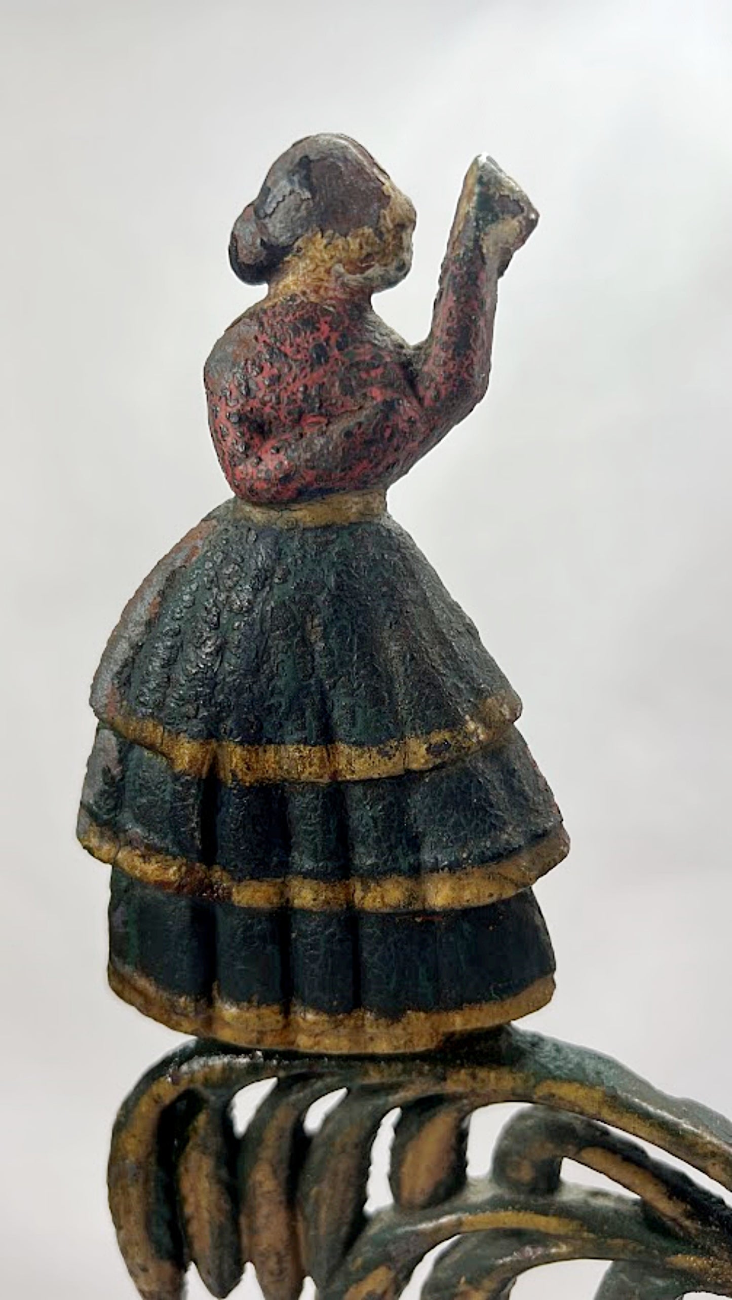 Antique Cast Iron Statue Rare Painted American Folk Art