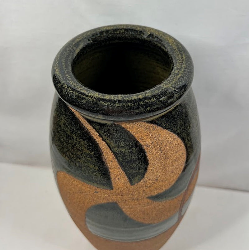 Vintage Studio Art Pottery Vase Signed Terracotta