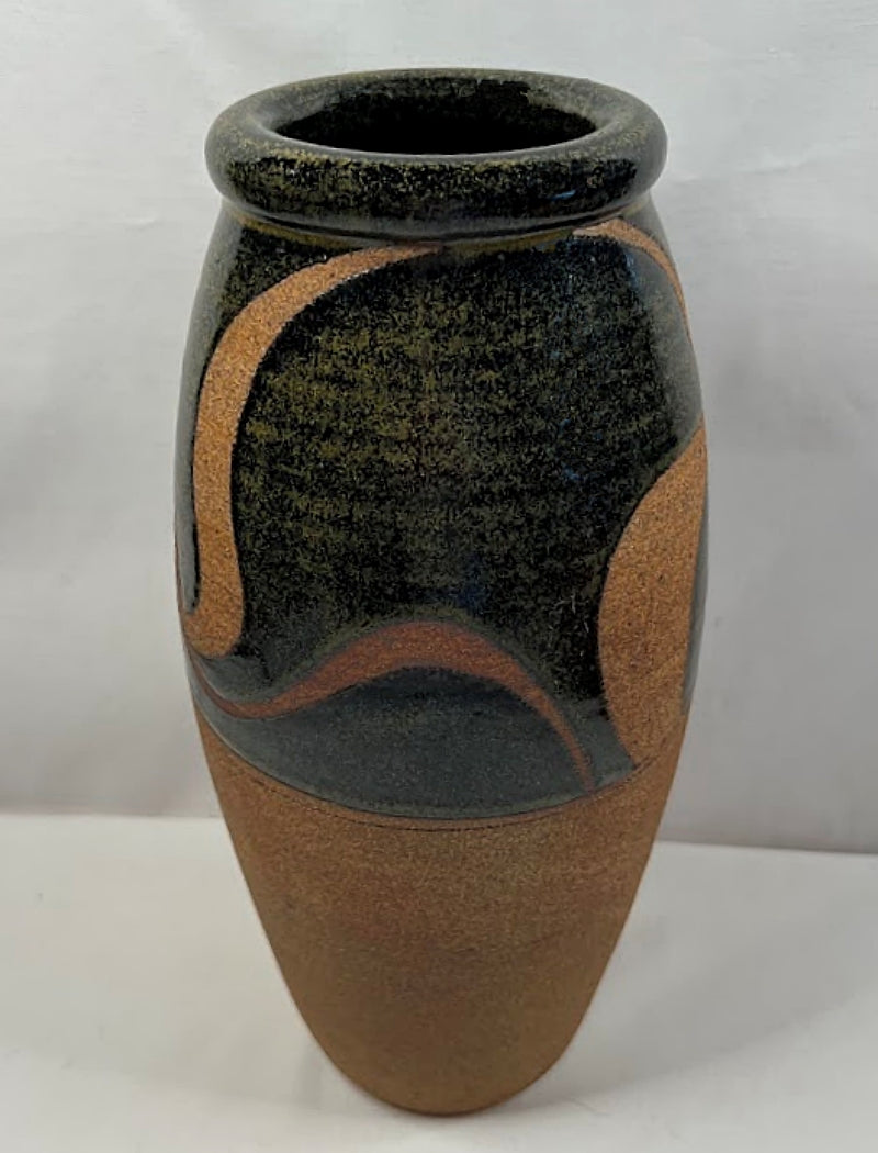 Vintage Studio Art Pottery Vase Signed Terracotta