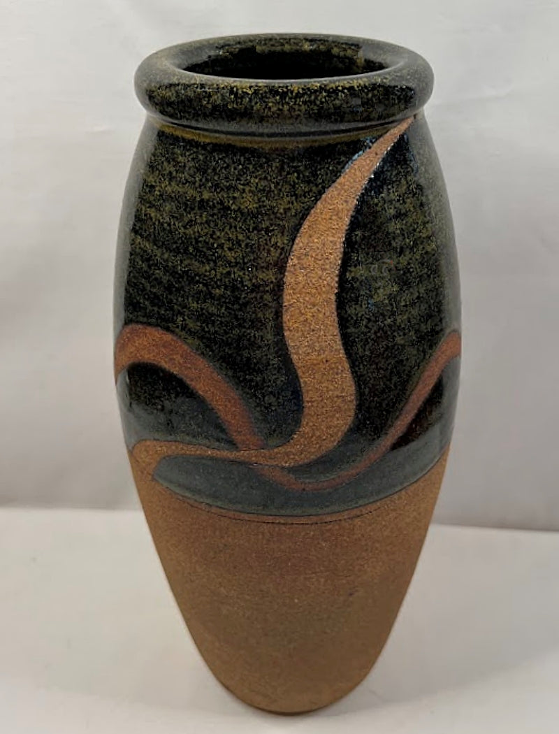 Vintage Studio Art Pottery Vase Signed Terracotta