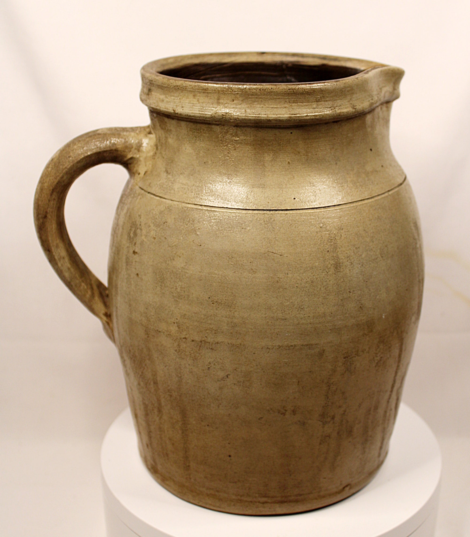 What Cheer Iowa Antique Salt Glazed Stoneware Pitcher