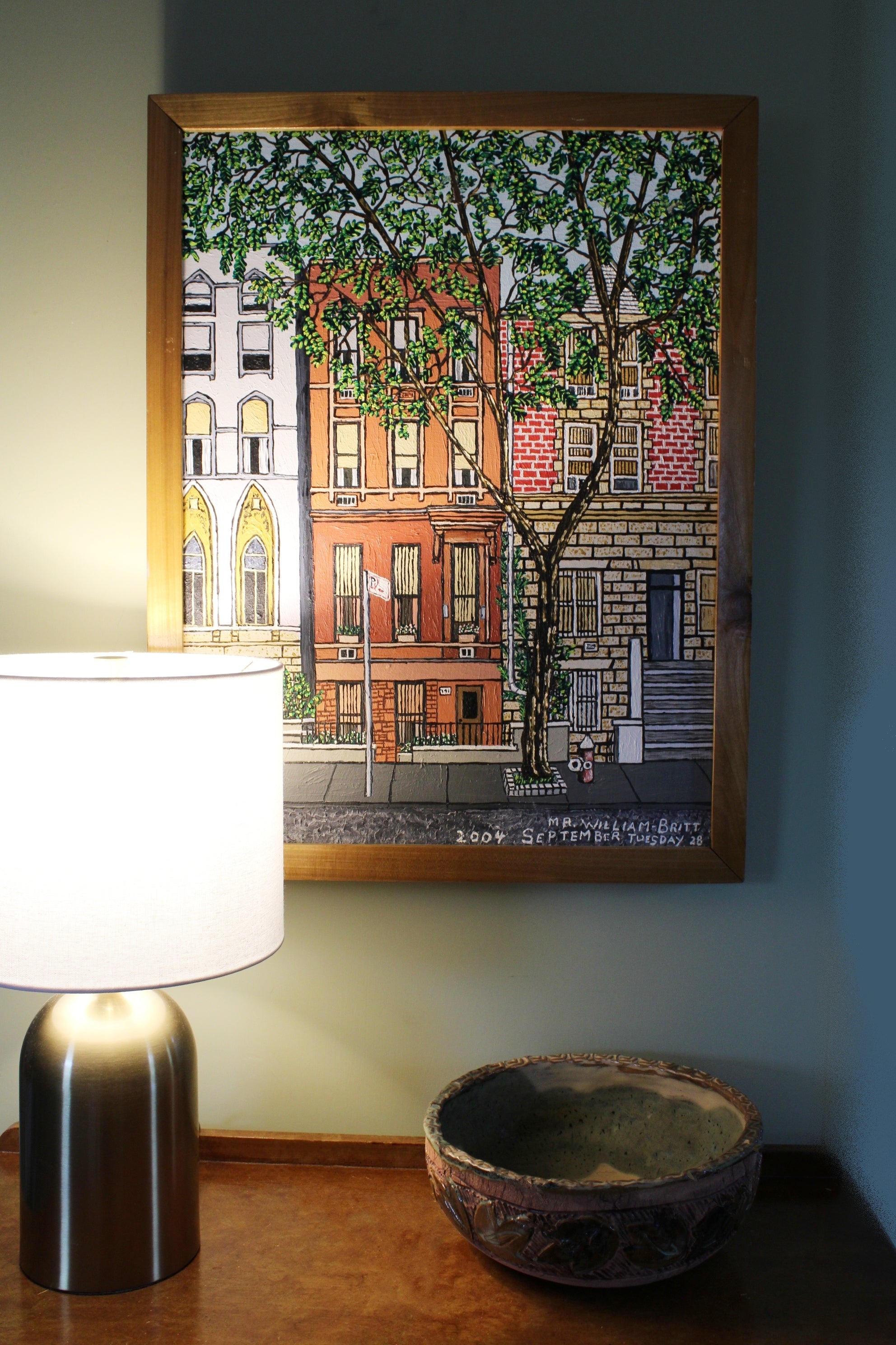 Oil Painting Contemporary Folk Art by Listed New York Artist William Britt