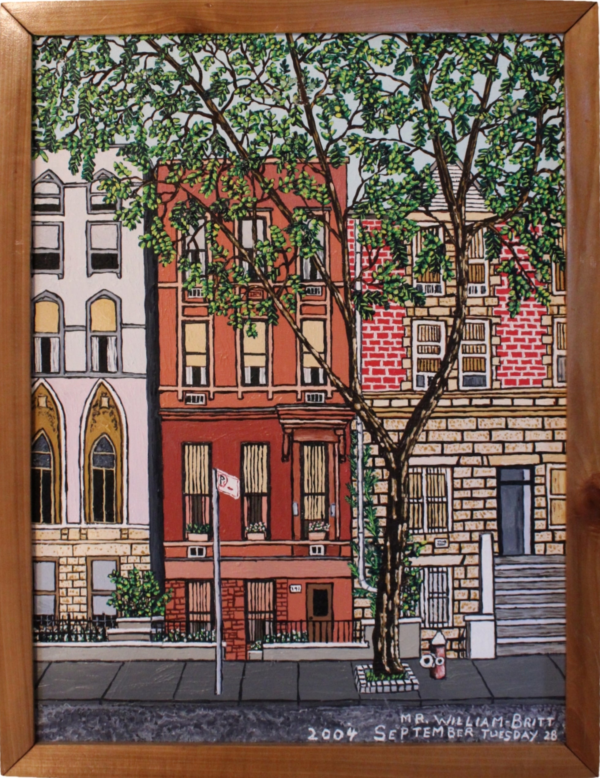 Oil Painting Contemporary Folk Art by Listed New York Artist William Britt
