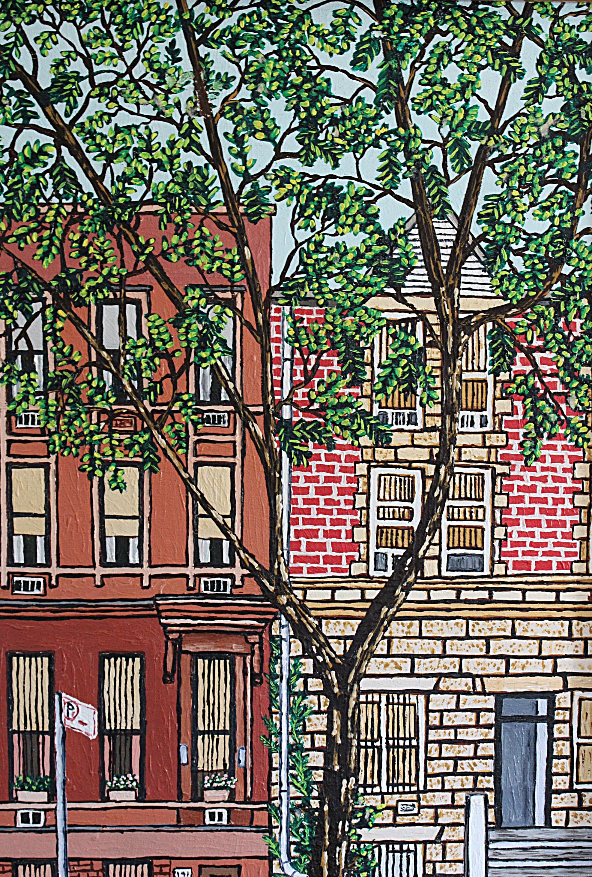 Oil Painting Contemporary Folk Art by Listed New York Artist William Britt
