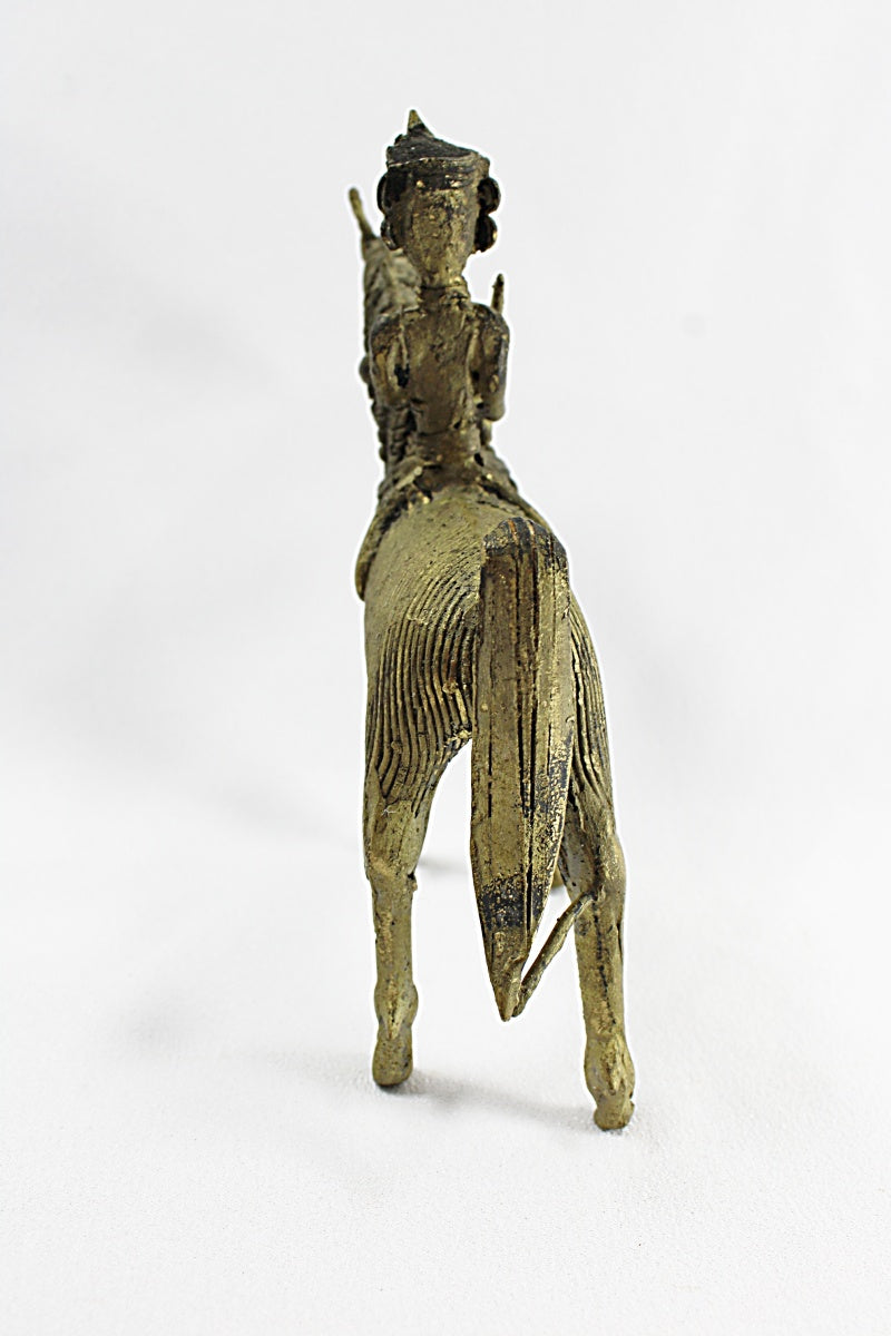 Warrior Lost Wax Figure From India Brass Dhokra