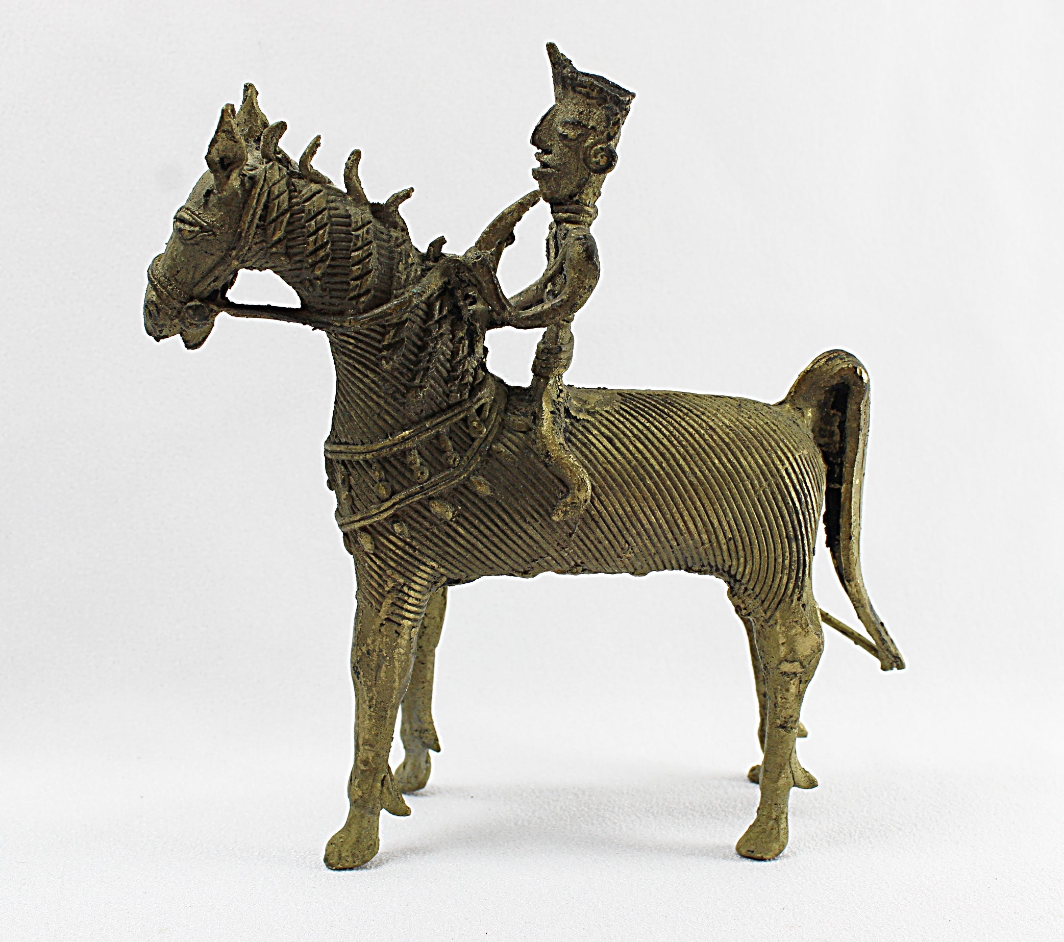 Warrior Lost Wax Figure From India Brass Dhokra