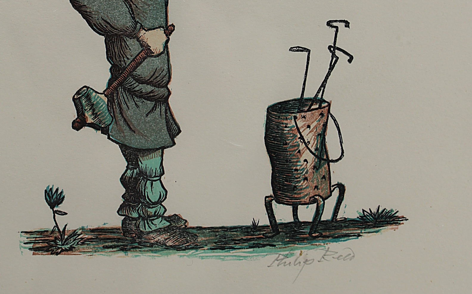 Philip Reed Pair of Wood Engraving Prints Signed