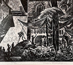 Framed First Edition of Market in Patzcuaro by Surendorf