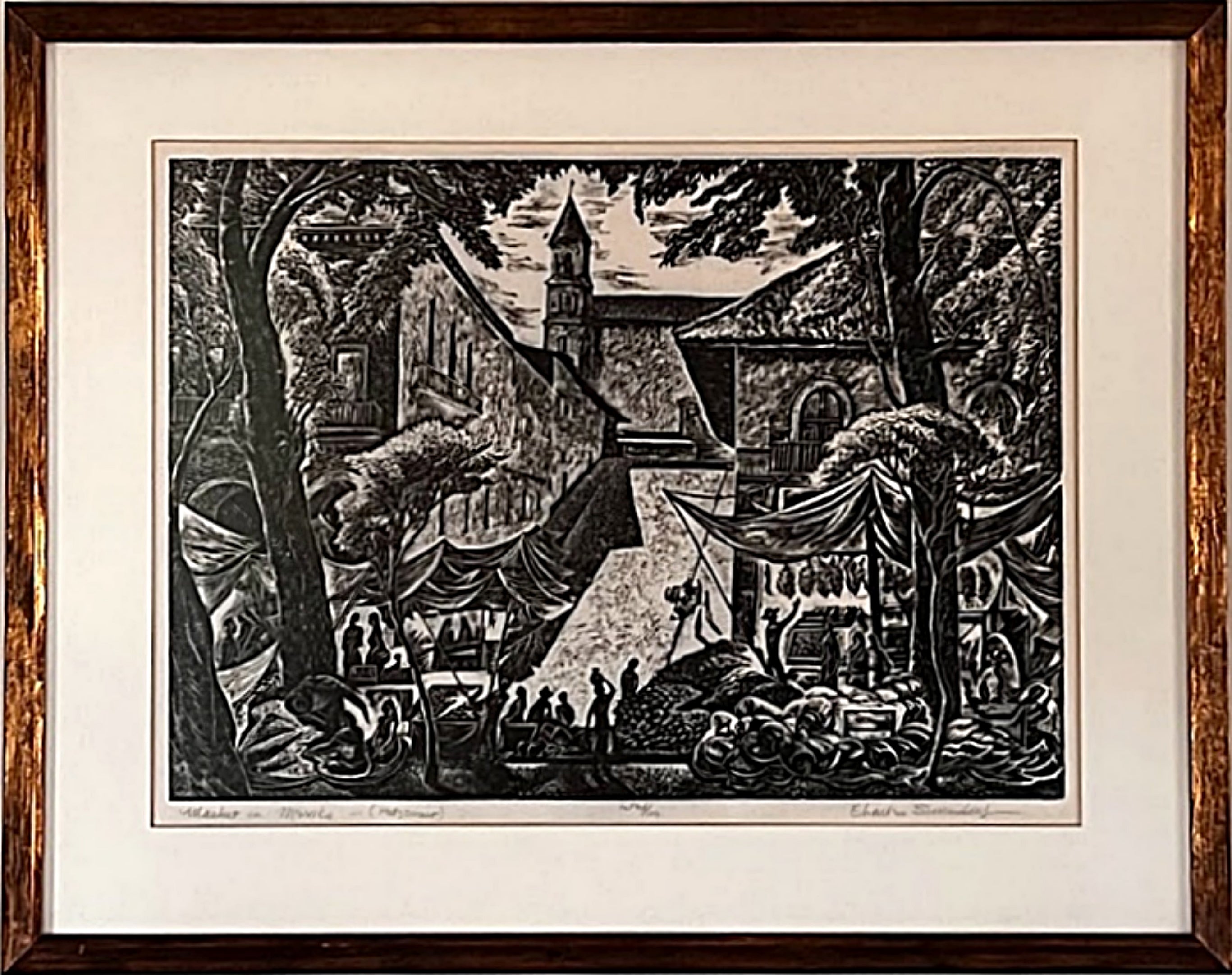 Framed First Edition of Market in Patzcuaro by Surendorf