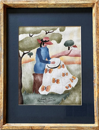 Fabric Art Stenciled Embroidering a Quilt by Madonna Ferguson