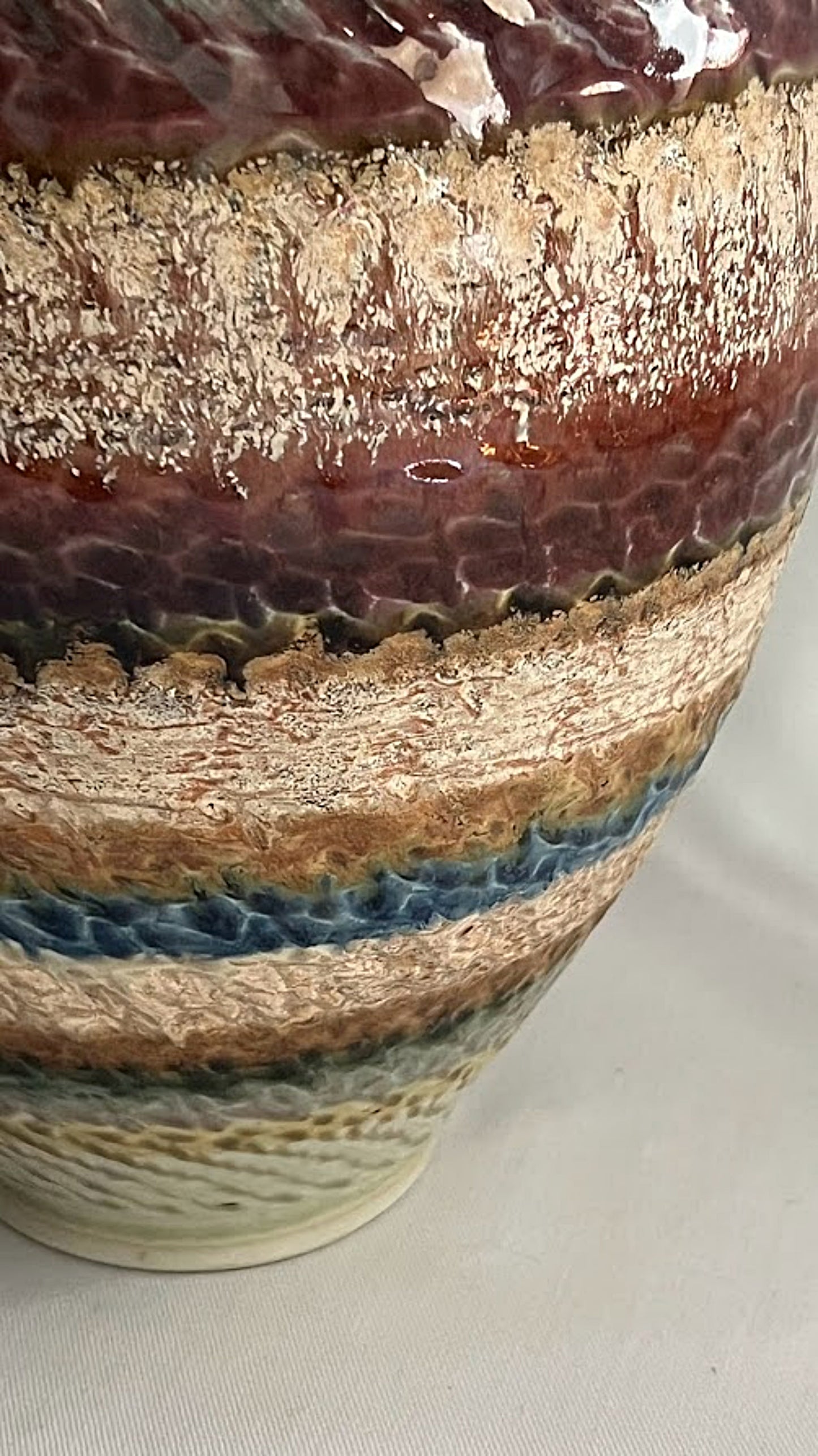 Vintage JOSEPH PANACCI Tall Studio Pottery Vase Canada 1995