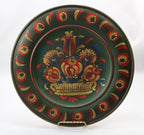 Folk Art Wooden Wall Plate Pennsylvania Dutch