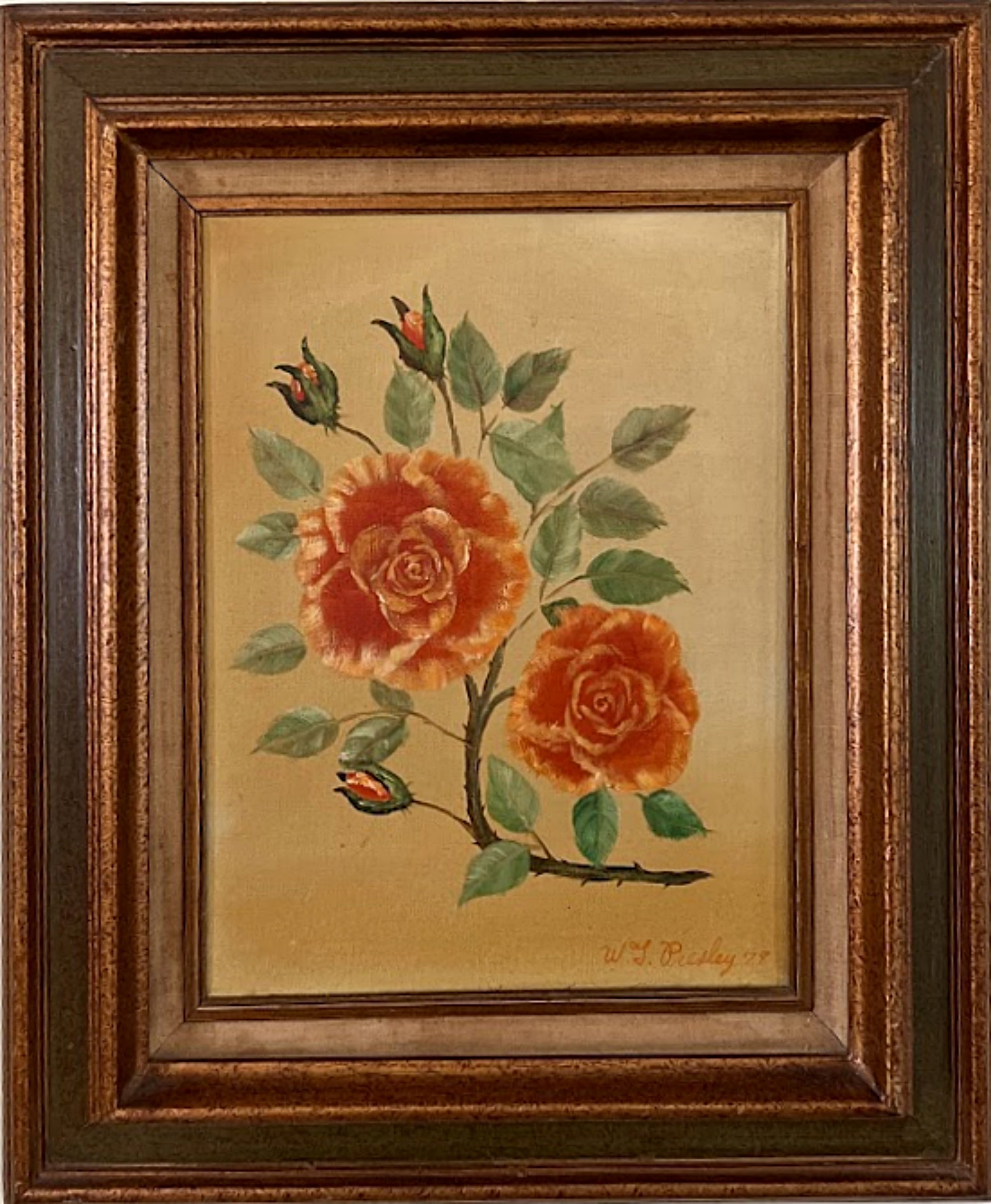 Roses Original Painting by W. T. Presley
