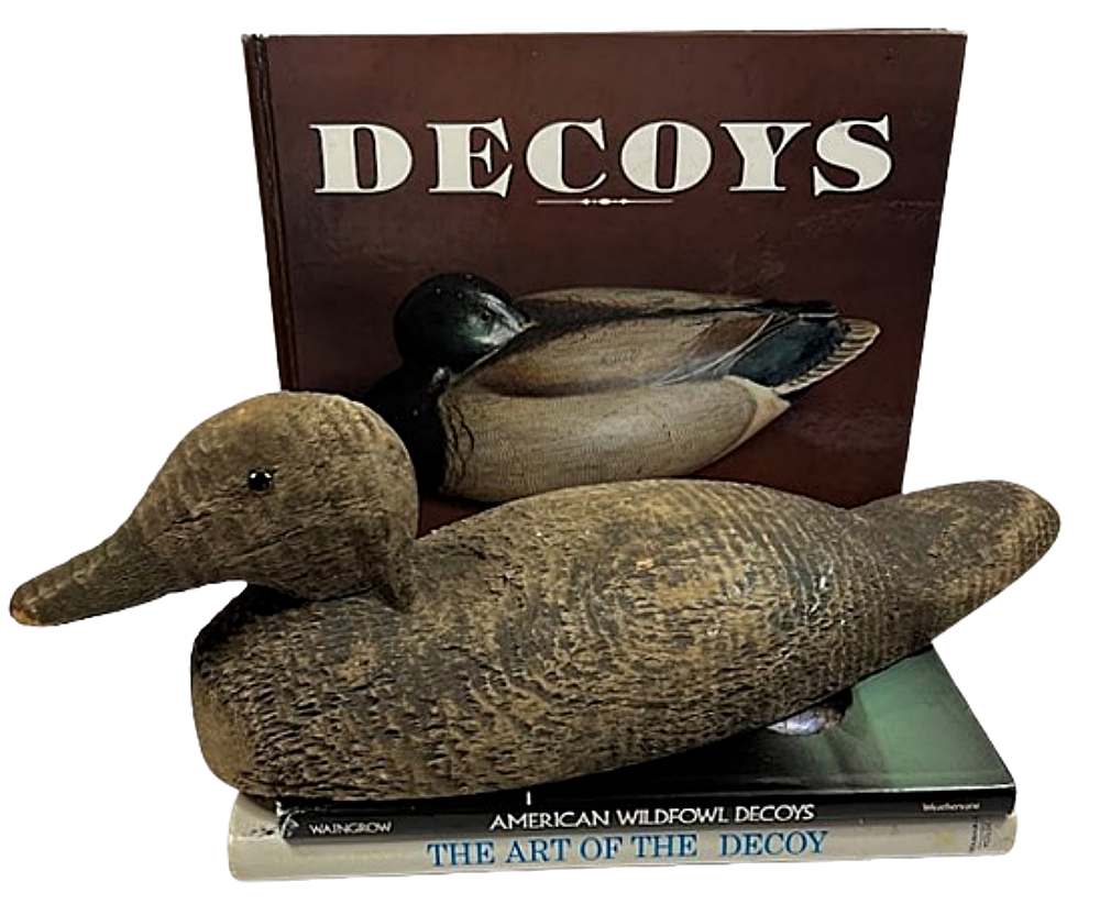 Vintage Wooden Working Decoy Mallard Hen 1940s