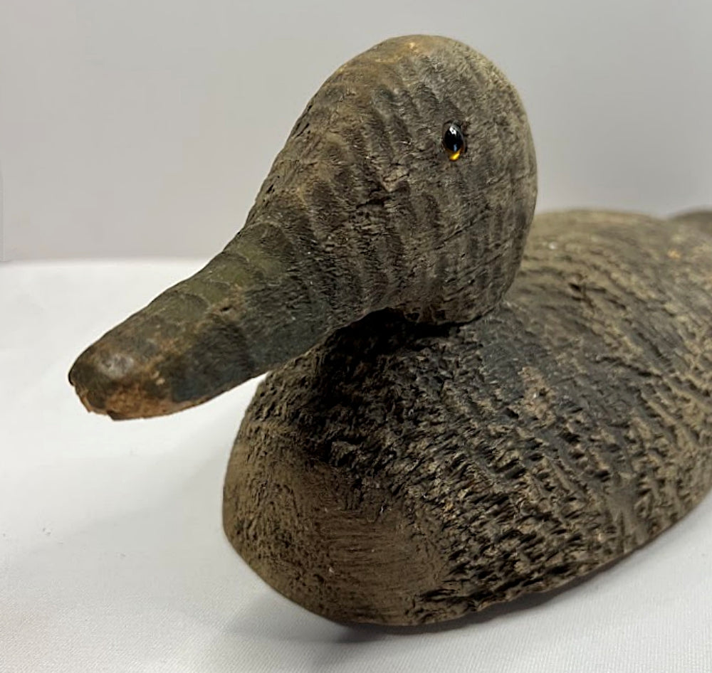 Vintage Wooden Working Decoy Mallard Hen 1940s