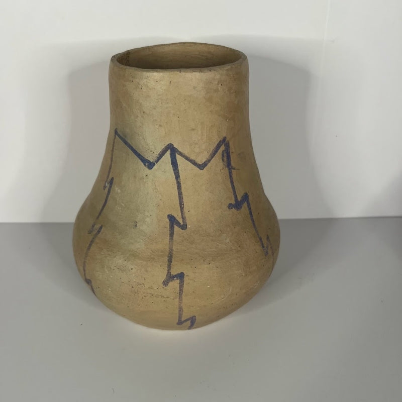 Southwestern Pottery Hand Coiled Buff Clay  Jar and Pitcher