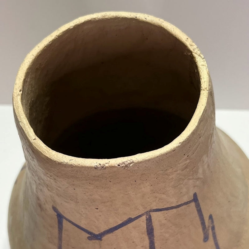 Southwestern Pottery Hand Coiled Buff Clay  Jar and Pitcher