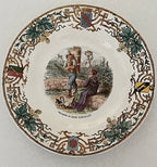 Antique French Sarreguemines Utzschneider & Cie Faience Plates Set 4