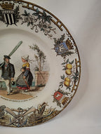 French Antique Sarreguemines Plate