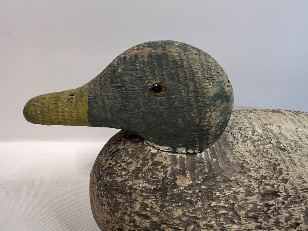 Vintage Wooden Decoy 1940s Hunting Mallard Drake