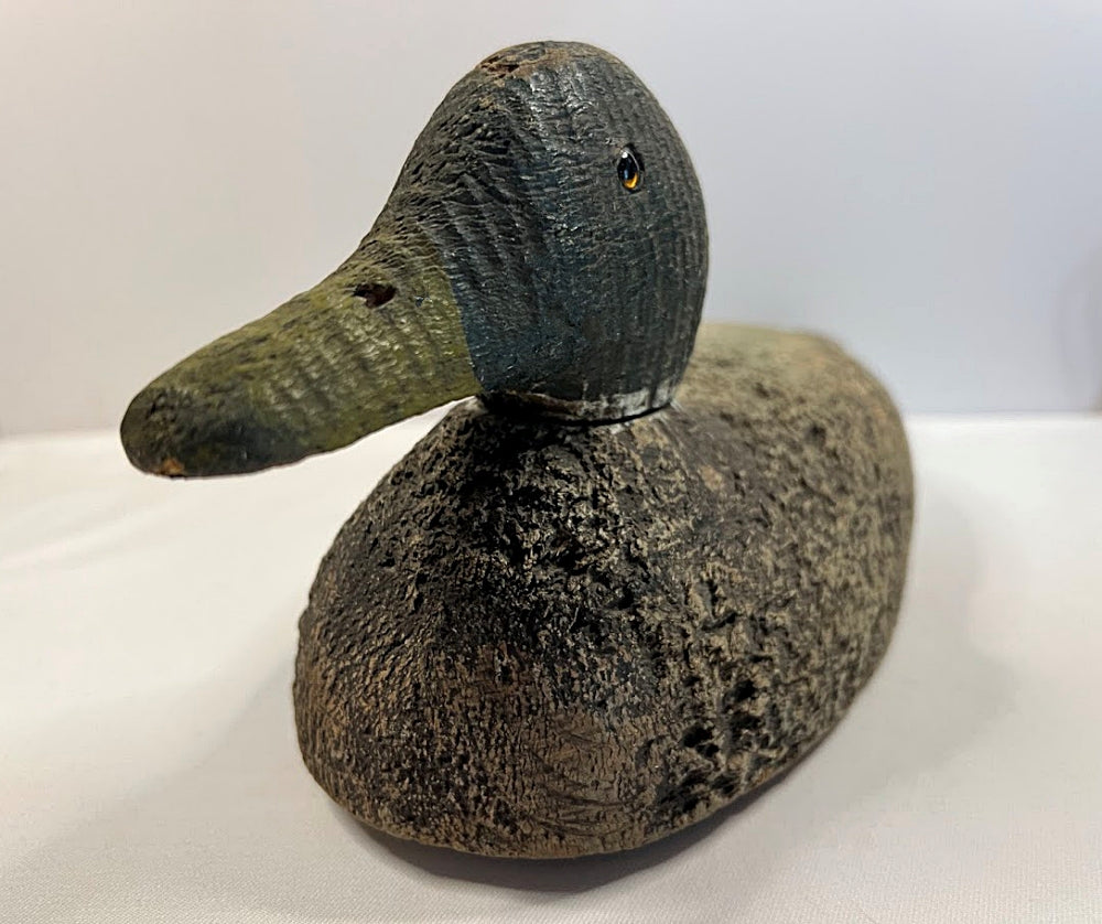 Vintage Wooden Decoy 1940s Hunting Mallard Drake