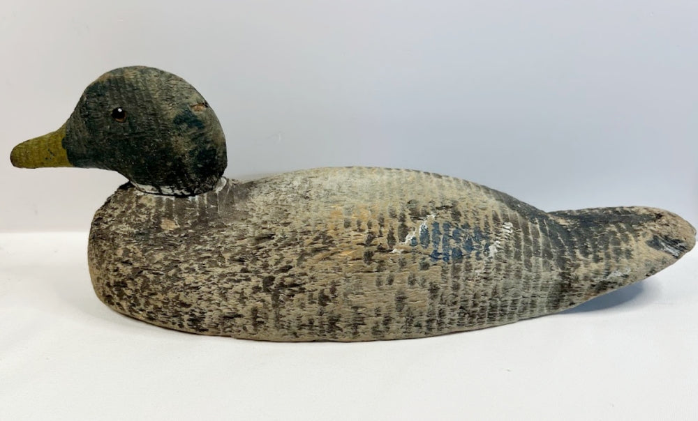 Vintage Wooden Decoy 1940s Hunting Mallard Drake