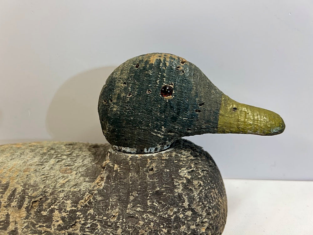 Vintage Wooden Decoy 1940s Hunting Mallard Drake