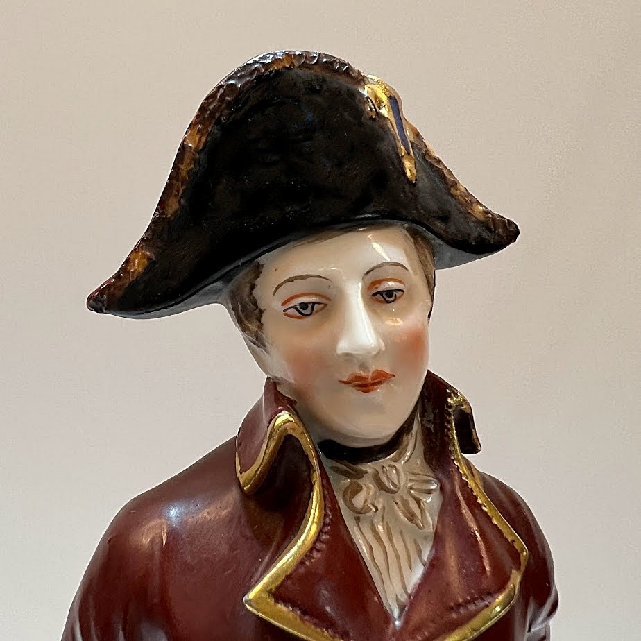 Antique Figurine FRENCH PORCELAIN NAPOLEON Gold Anchor Mark