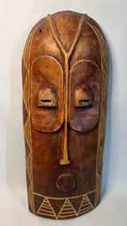 African Carved Wood Wall Mask