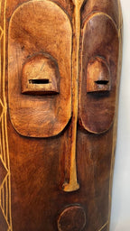 African Carved Wood Wall Mask